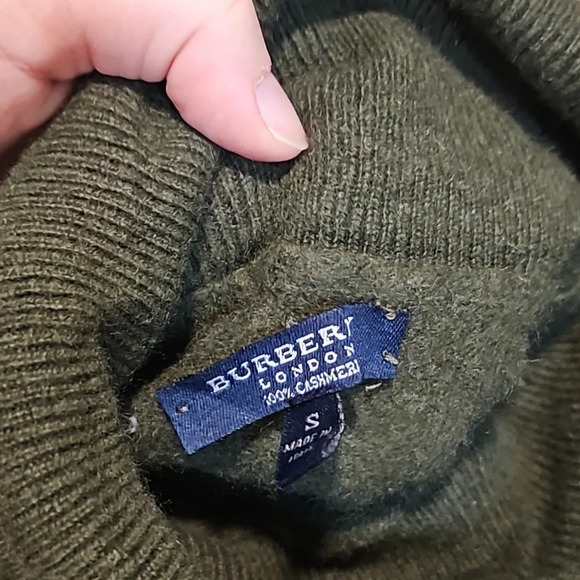 Burberry Green Cashmere Turtleneck - Picture 3 of 4